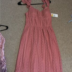 Old Navy Pink Lace Casual Dress